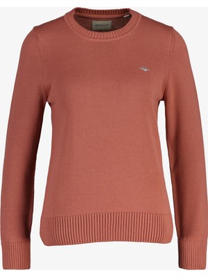 Gant Kadın Pembe Regular Fit Bisiklet Yaka Triko Kazak