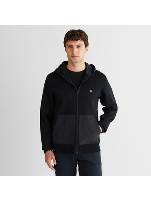 Gant Erkek Siyah Regular Fit Fermuarlı Triko