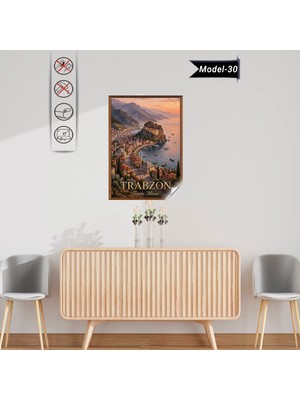 Akıllı Kağıt Türkiye Iller Tablo - Poster Trabzon (Model-30)