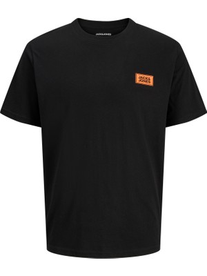Jack & Jones Erkek Logo Detayli Bisiklet Yaka Tisört - Rush
