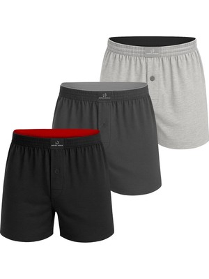 Anthony Jackson %100 Pamuk 3'lü Kutu Premium Havlu Bel Erkek Boxer Domenico