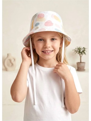 OZMOZ %100 Pamuk Renk Bloklu Yazlık Unisex Çocuk Bucket Şapka