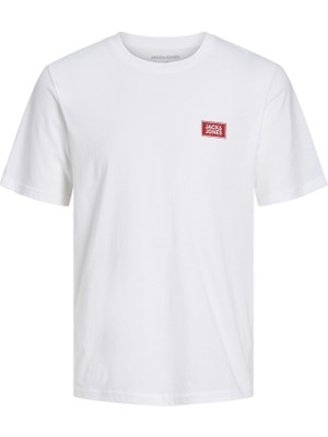 Jack & Jones Erkek Logo Detayli Bisiklet Yaka Tisört - Rush