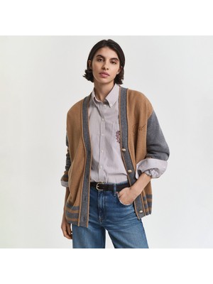 Gant Kadın Kahverengi Relaxed Fit Hırka