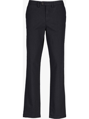 Gant Erkek Siyah Slim Fit Casual Herringbone Pantolon