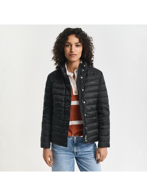 Gant Kadın Siyah Regular Fit Dik Yaka Kaz Tüyü Mont