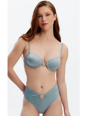 D Lingerie Bleu Glacier Balenli Toparlayıcı Bikini Takımı DM1640