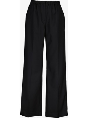 Gant Kadın Siyah Relaxed Fit Yün Pantolon