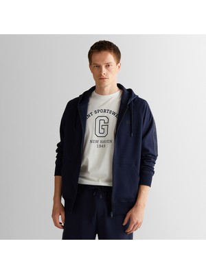 Gant Erkek Lacivert Regular Fit Kapüşonlu Sweatshirt