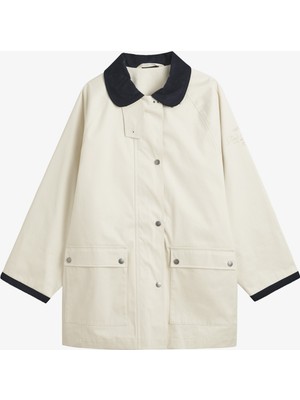 Gant Kadın Krem Relaxed Fit Klasik Yaka Ceket