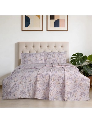 Aryıldız Home Peony Ranforce Baskılı Çift Kişilik Pike