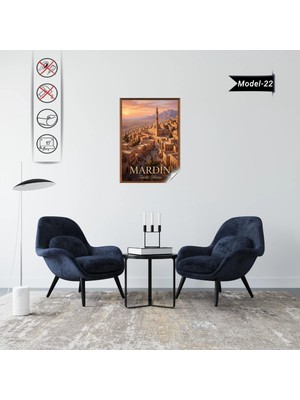 Akıllı Kağıt Türkiye Iller Tablo - Poster Mardin (Model-22)