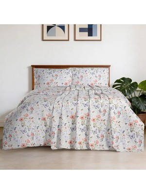 Aryıldız Home Butterfly Ranforce Baskılı Çift Kişilik Pike