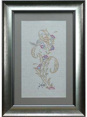 E38 El Işçiliği Kuşlu Sazyolu  Tablo - 40*56 cm - 6543