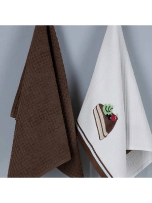 Maxstyle Pamuk Mutfak Havlusu 40X60 cm 2li Browni
