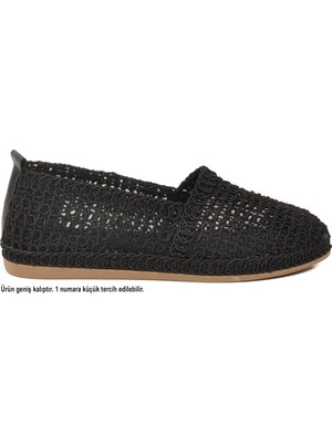 Pierre Cardin Siyah Geniş Kalıp Örme Kadın Babet PC-54572 Z