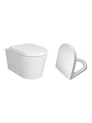 Vitra Nest Rim-Ex Asma Klozet ve Slim Soft Kapak Takımı - Beyaz