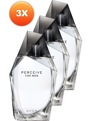 AVON Perceive Erkek Parfüm Edt 100 Ml. Üçlü Set