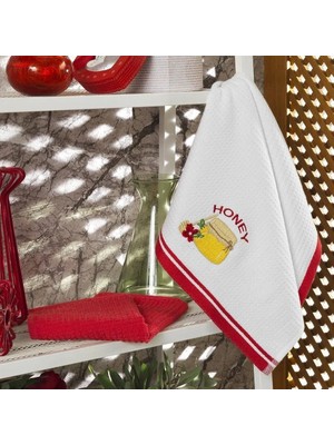 Maxstyle Pamuk Mutfak Havlusu 40X60 cm 2li Beyaz-Mercan