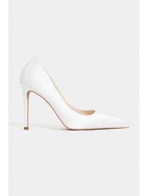 Nişantaşı Shoes Lunara Sedef Saten Sivri Burun Kadın Stiletto