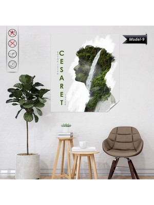 Akıllı Kağıt Statik Tutunma Özellikli Tablo - Poster Motivasyon (Model- 9)