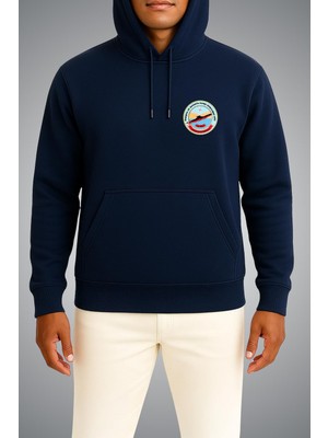 Bahriyeli Collection Kapüşonlu Tcg Dolunay Logo Cep Baskılı Unisex Sweatshirt
