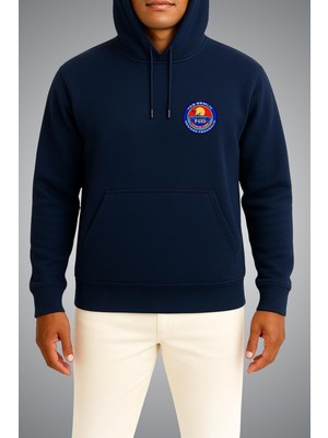 Bahriyeli Collection Kapüşonlu Tcg Gemlik Seyir Temalı Cep ve Sırt Baskılı Unisex Sweatshirt