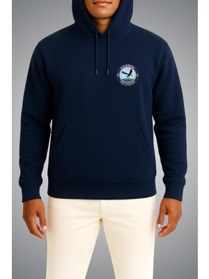 Bahriyeli Collection Kapüşonlu Tcg Giresun Seyir Temalı Cep ve Sırt Baskılı Unisex Sweatshirt