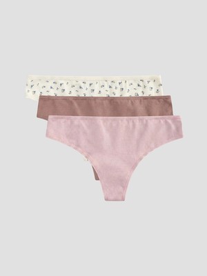 Lc Waikiki Yeni Sezon Çiçekli Tanga Külot 3'lü