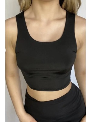 Nutika Kalın Askı Crop Bluz