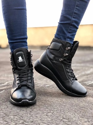 Beskar BA0600 Bağcıklı Siyah,st Boksör Unisex Spor Postal Bot