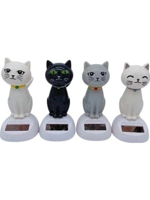 Herşey Trend Güneş Enerjili Solar Sallanan Kedi