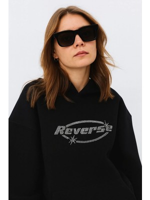 Hakke Unisex Reverse Taş Baskılı Sweatshirt