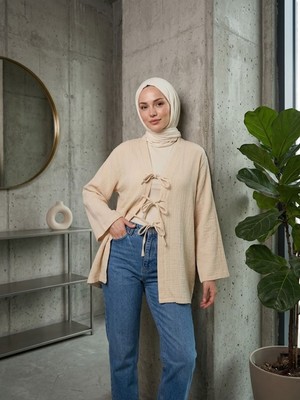 Foremia Üç Bağcıklı Müslintunik-Bej -