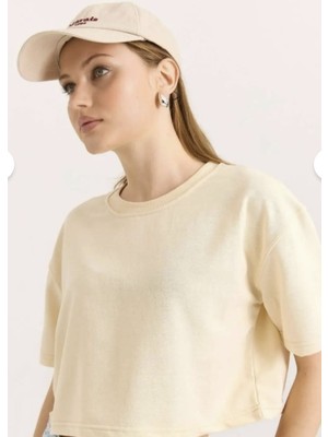 Nutika Kısa Kollu Oversize Crop Tişört