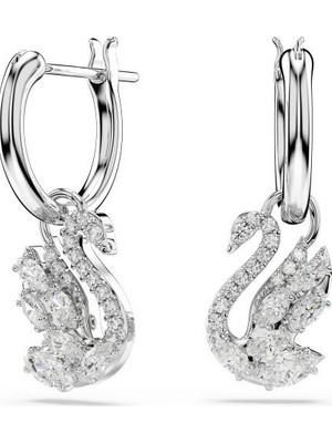 5759942 Swarovski Küpe Swan:pe Mn Hoop Xxs Whıte/rhs