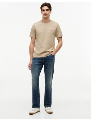 Tommy Hilfiger Ess Seasonal Reg Fıt Solıd Tee Erkek Bej T-Shirt - MW0MW39995