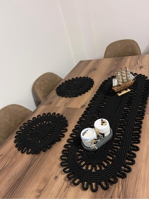 Empressco Doğal Jüt ve Hasır Amerikan Servisi ve Tabak Altlığı Takımı