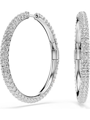 5754156 Swarovski Küpe Dextera:pe Hoop Whı/rhs