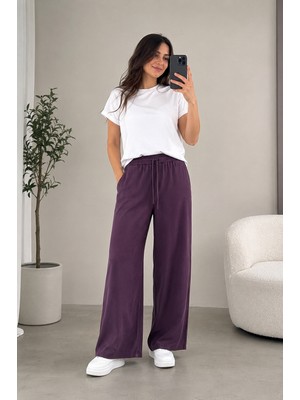Butik Yeni Sezon Tensel Kumaş Incecik Palazzo Pantolon