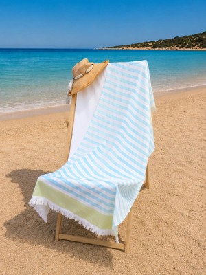 Baveno Home %100 Pamuk Çizgili Renkli 90X170 cm Outlet Peştamal & Plaj Havlusu