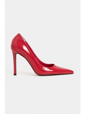 Nişantaşı Shoes Lunara Kırmızı Rugan Sivri Burun Kadın Stiletto