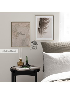 Empressco Modern Metal Çerçeveli Gerçek Camlı Tablo Maestro 2 Li Set