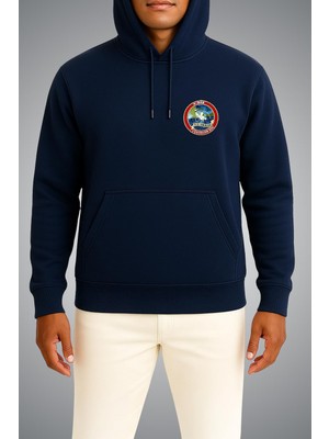 Bahriyeli Collection Kapüşonlu Tcg Volkan Logo Cep Baskılı Unisex Sweatshirt