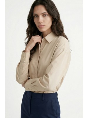 Hakke Oversize Uzun Basic Gömlek