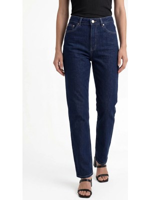 Hakke Yüksek Bel Wide Leg Jean Pantolon