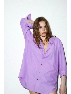 Hakke Oversize Uzun Basic Gömlek