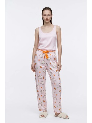 Hakke Milan Havuçlu Tavşan Desen Pijama Altı