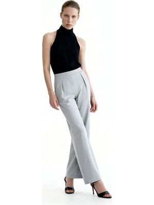Hakke Wide Leg Cepli Geniş Paça Yüksek Bel Pantolon