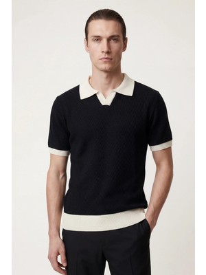 Hakke Erkek Rahat Kalıp Polo Yaka Triko T-Shirt